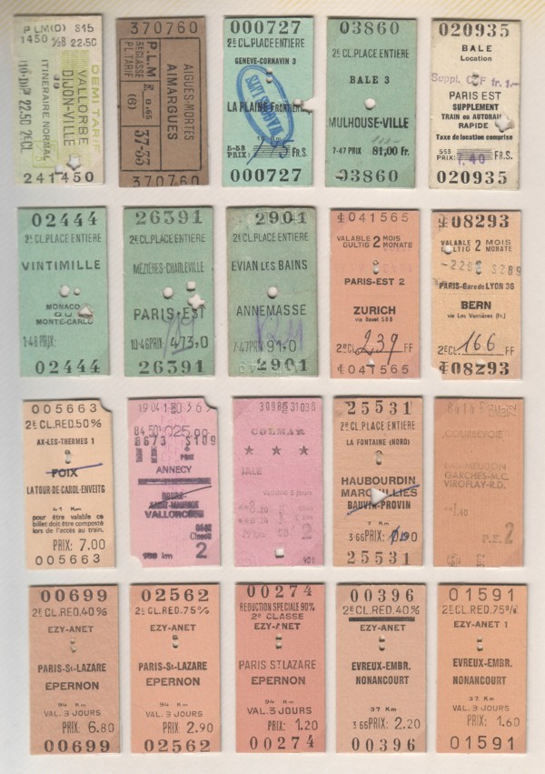 Résultat de recherche d'images pour "ticket SNCF  Paris Marseille 1970 Images"