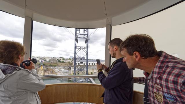 photo le téléphérique de brest est à la fois un moyen de transport en commun mais aussi un atout touristique pour la métropole. © béatrice le grand.