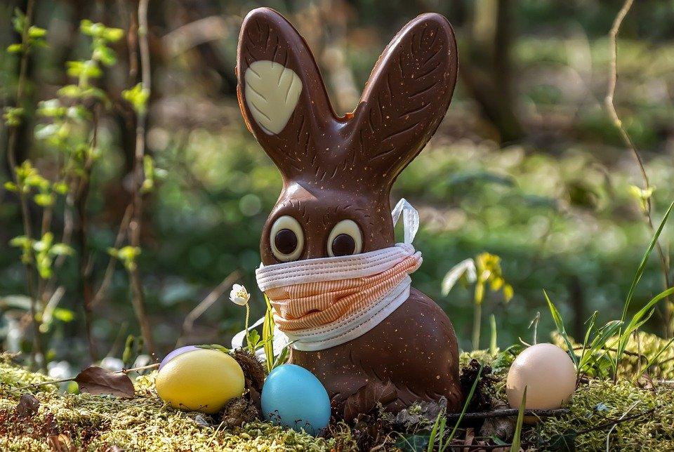 Pâques, 2020, Corona, Lapin De Pâques, Chocolat