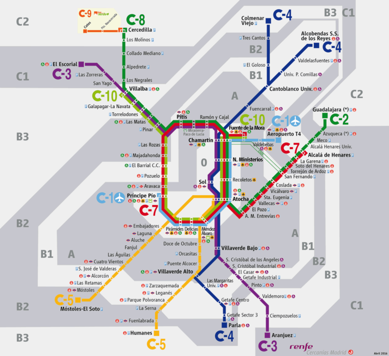 Madrid Cercanias Map | Madrid-Atocha.com