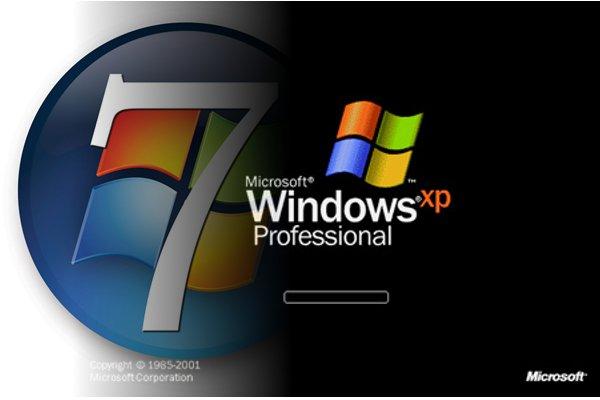 Résultat de recherche d'images pour "windows xp vs windows 7"