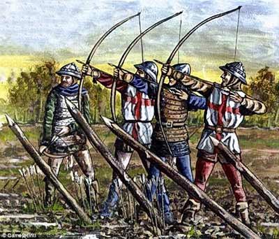 Bataille d'Azincourt - 1415 - La suprématie des archers anglais..jpg