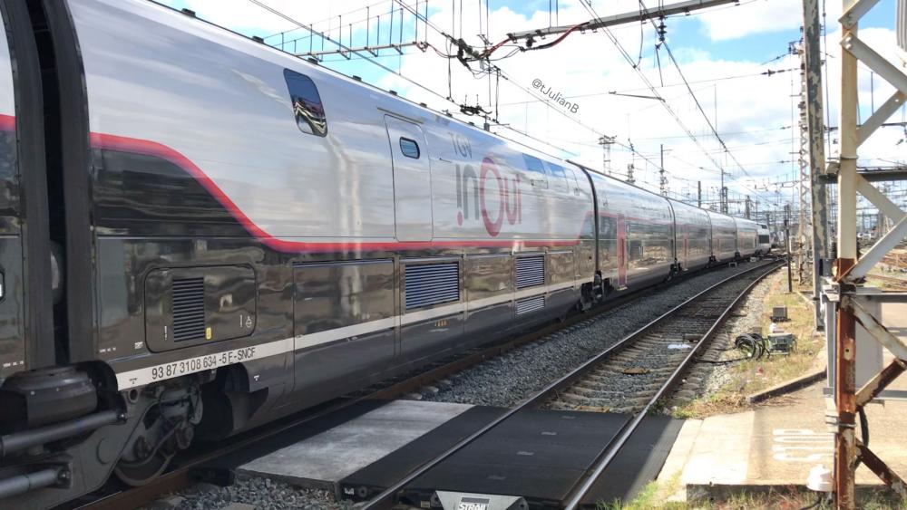 Livrée R4, TGV 3UF 863 à Bordeaux Saint-Jean le 2 Juillet 2017